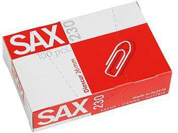 SAX Büroklammer 1-230-00 26mm verzinkt 100 St./Pack.