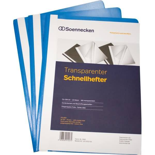 Schnellhefter 2965 DIN A4 PP blau 10 Stück