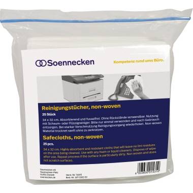 Soennecken Reinigungstuch 71645 trocken 34x32cm 25 St./Pack. - Artikel: 187038200
