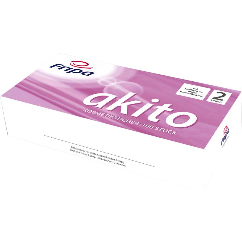 Fripa Kosmetiktücher Akito, 2-lagig, hochweiß