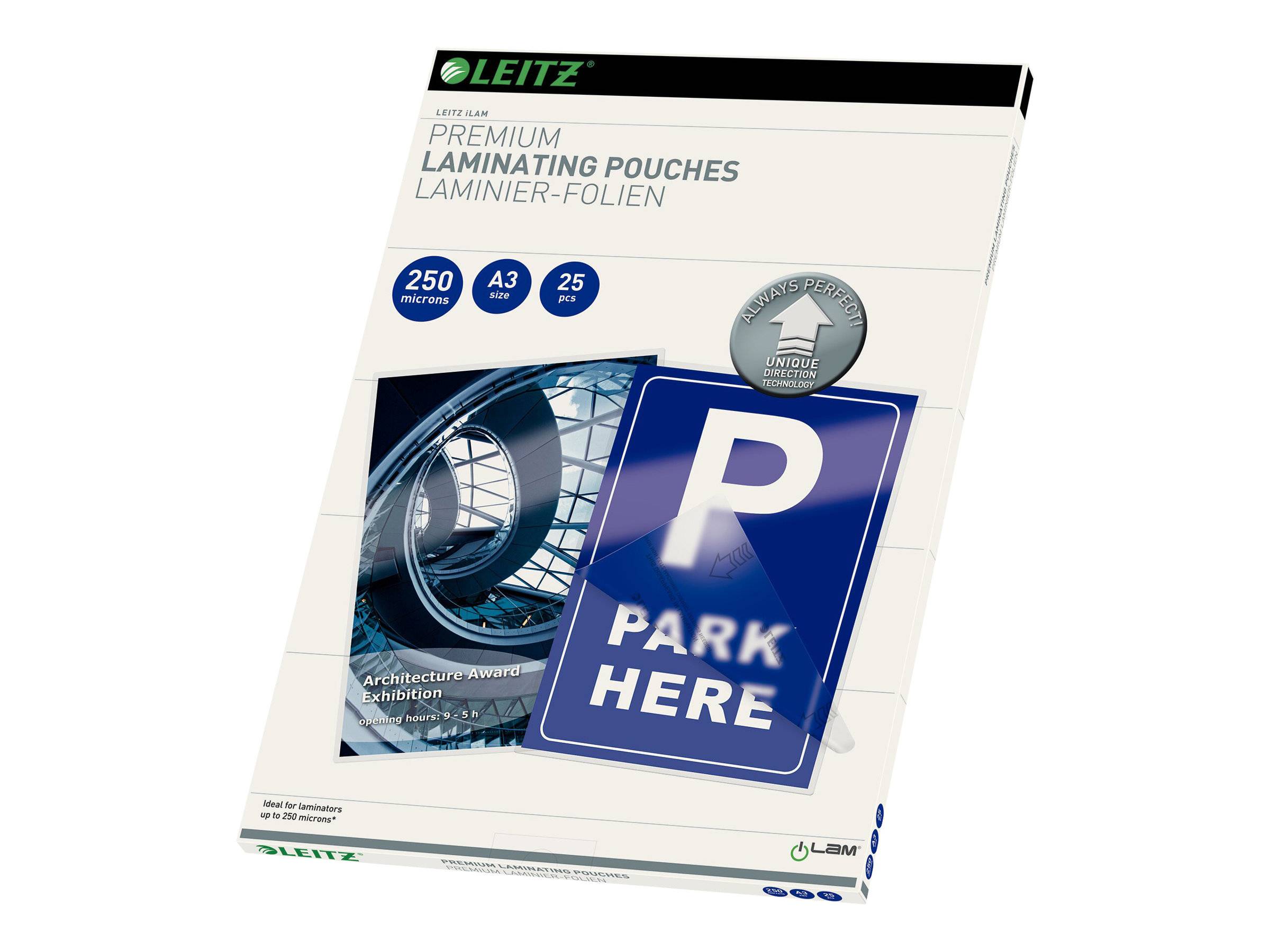 ESSELTE LEITZ - Leitz - Glänzend, kristallklar - A3 (297 x 420