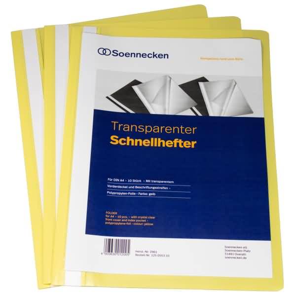 Schnellhefter 2961 DIN A4 PP gelb 10 Stück