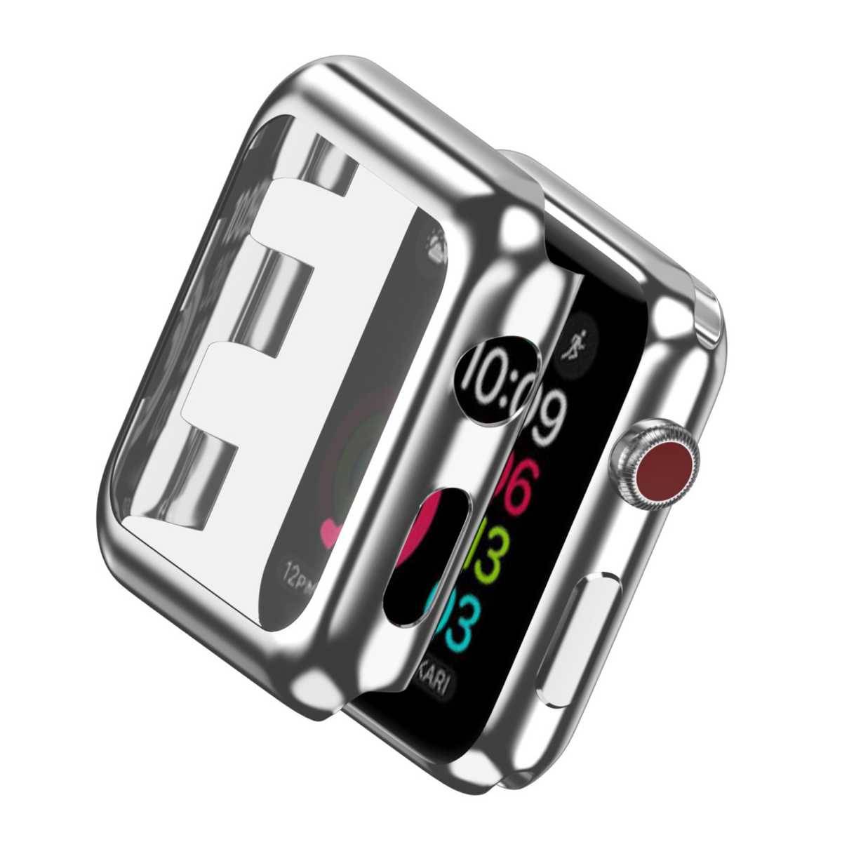 Schutzhülle für Apple Watch Serie 1, 2, 3, 4 Cover Case Bumper Schutz Hülle mit Schutzglas Displayschutz für iWatch Ultra-Thin