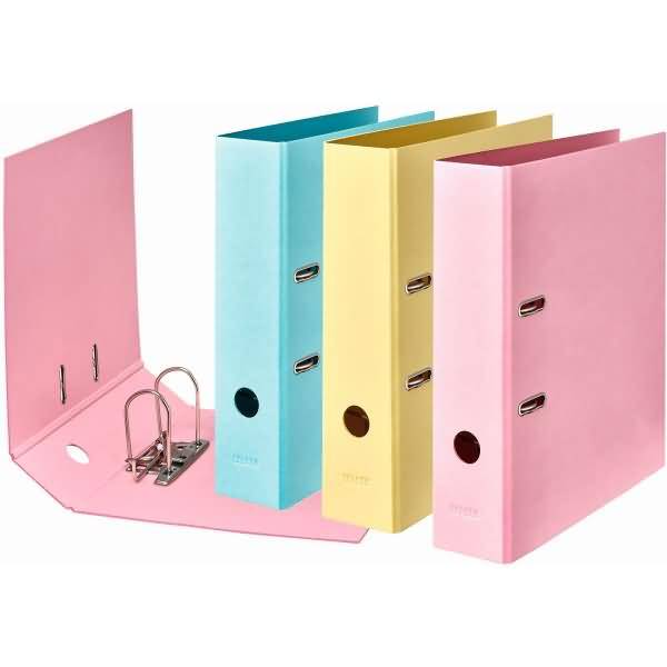 Ordner Pure A4 80mm vegan Pastellfarben sortiert