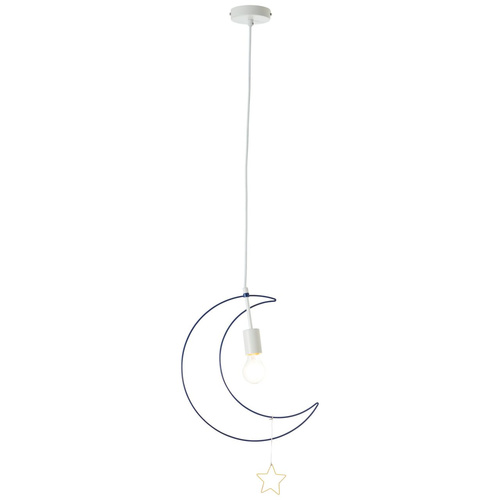BRILLIANT Lampe Ezra Pendelleuchte 31cm hellblau/weiß | 1x A60, E27, 60W, geeignet für Normallampen (nicht enthalten) | Kabel kürzbar