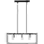 BRILLIANT Lampe Arica Pendelleuchte 3flg schwarz/messing | 3x A60, E27, 60W, geeignet für Normallampen (nicht enthalten) | Kabel kürzbar
