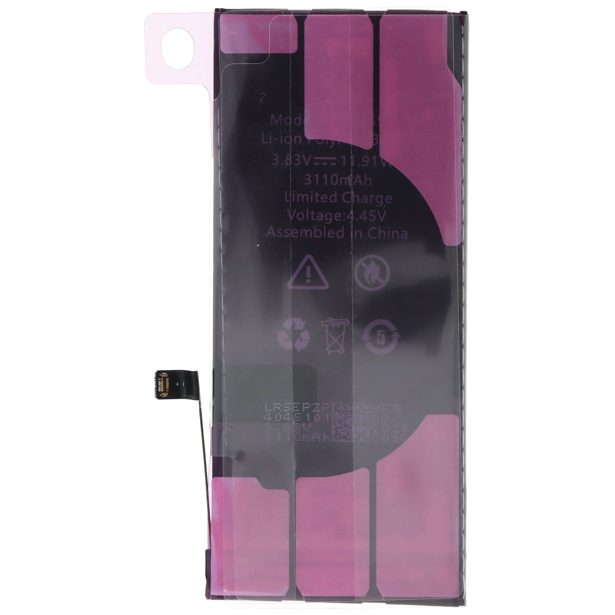 Akku passend für Apple iPhone 11, Li-Polymer, 3,83V, 3110mAh, 11,9Wh, built-in, ohne Werkzeug - without battery health i