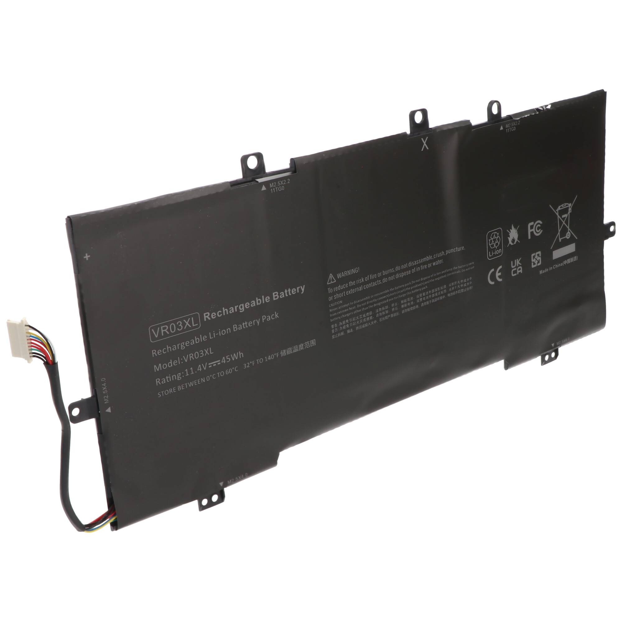 Akku passend für HP Envy 13-D, VR03XL Li-Polymer, 11,4V, 3900mAh, 44,5Wh, built-in ohne Werkzeug