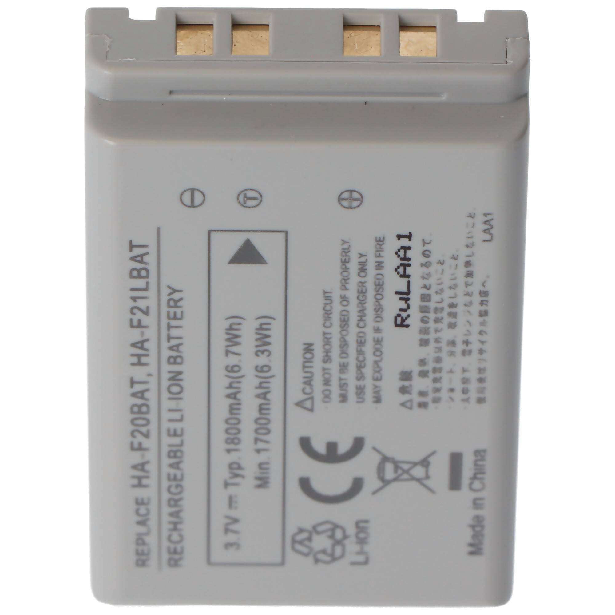 Akku passend für Casio DT-X7, DT-X7M10E, DT-X7M30E, HA-F20BAT, HA-F21LBAT, 3,7V 1800mAh
