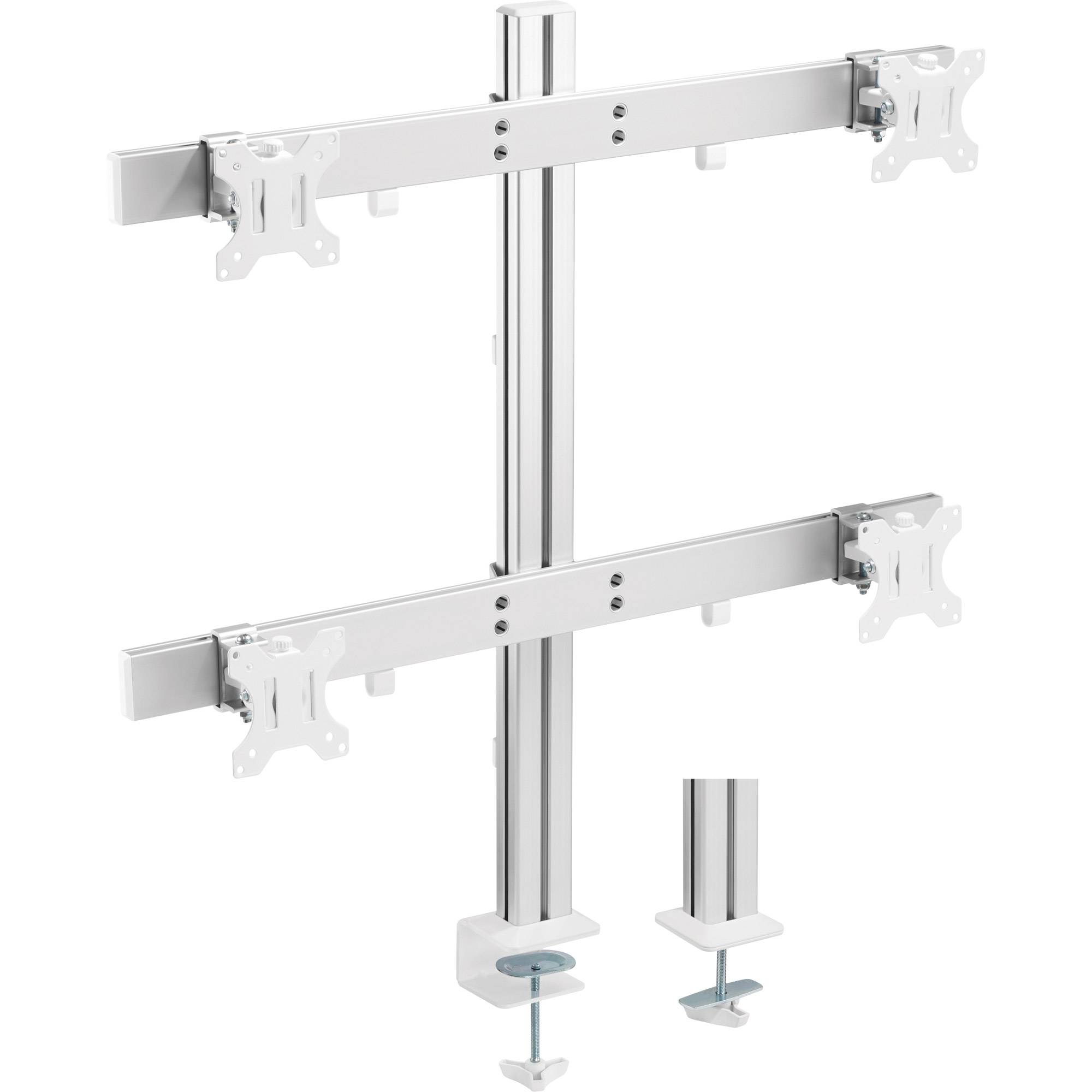 INLINE - Aluminium Monitor-Tischhalterung für 4 Monitore bis 32"" - 8kg