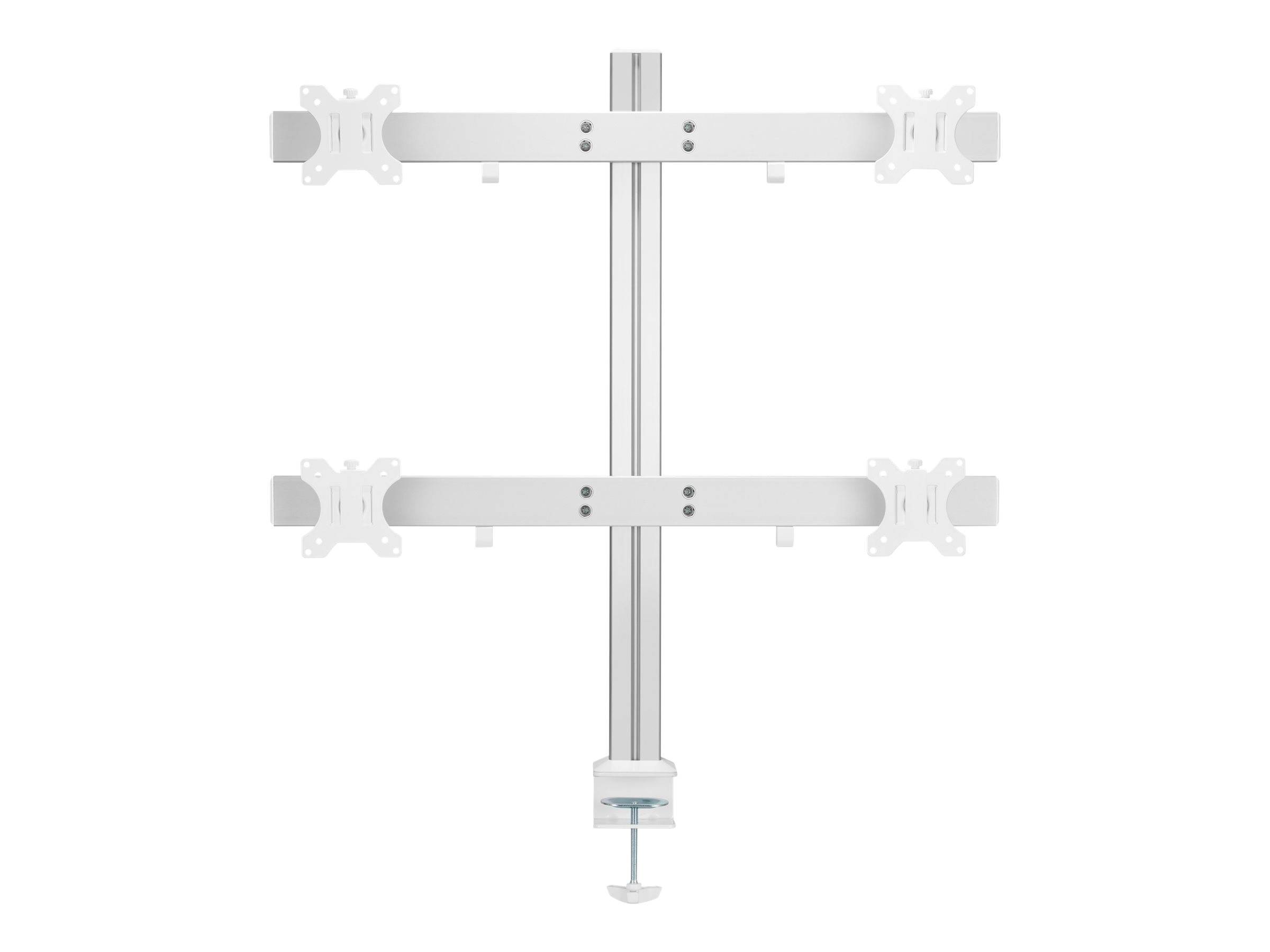 InLine Aluminium Monitor-Tischhalterung für 4 Monitore bis 32" - 8kg - Tischmont
