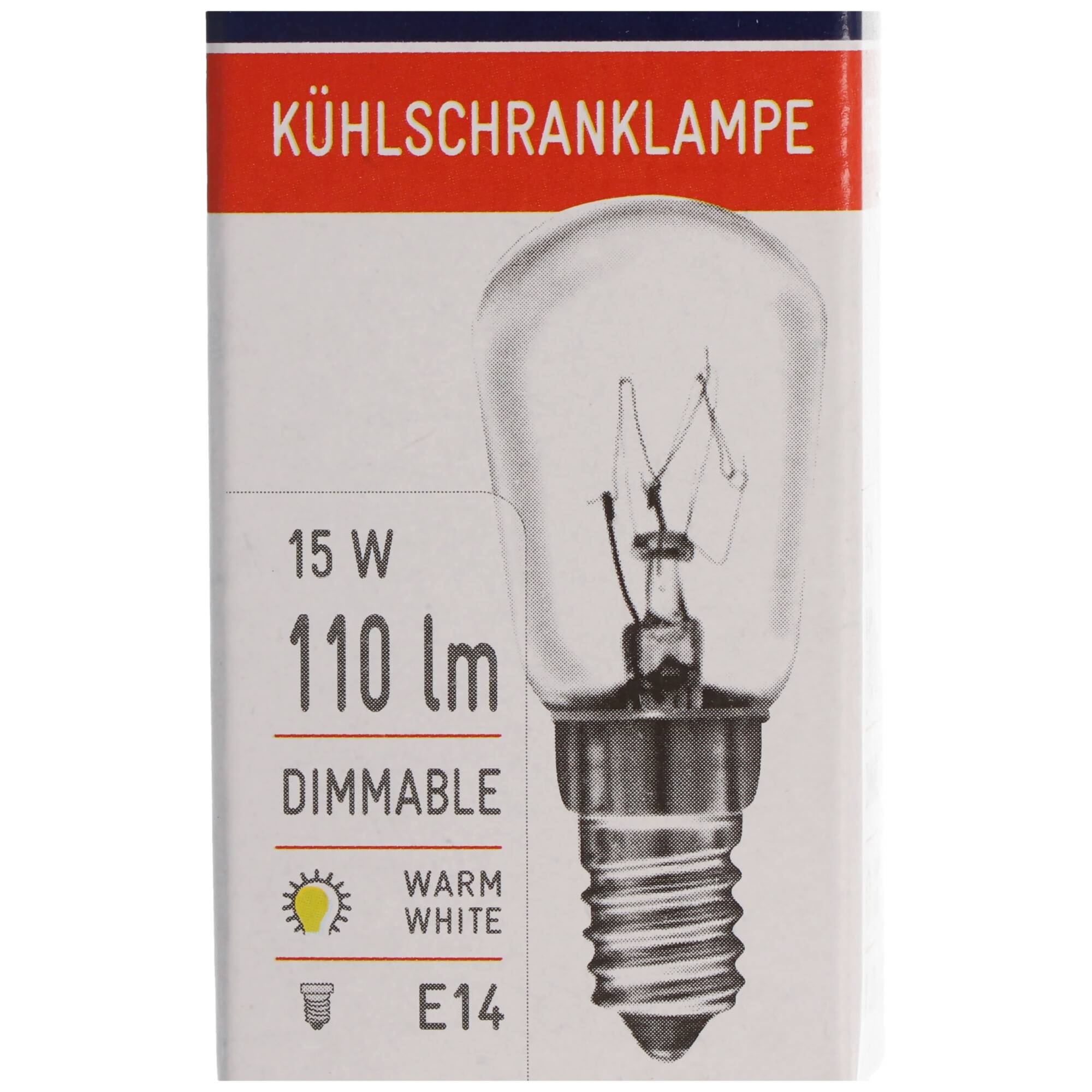 Backofenlampe E14, 15 Watt temperaturfest bis 300°C