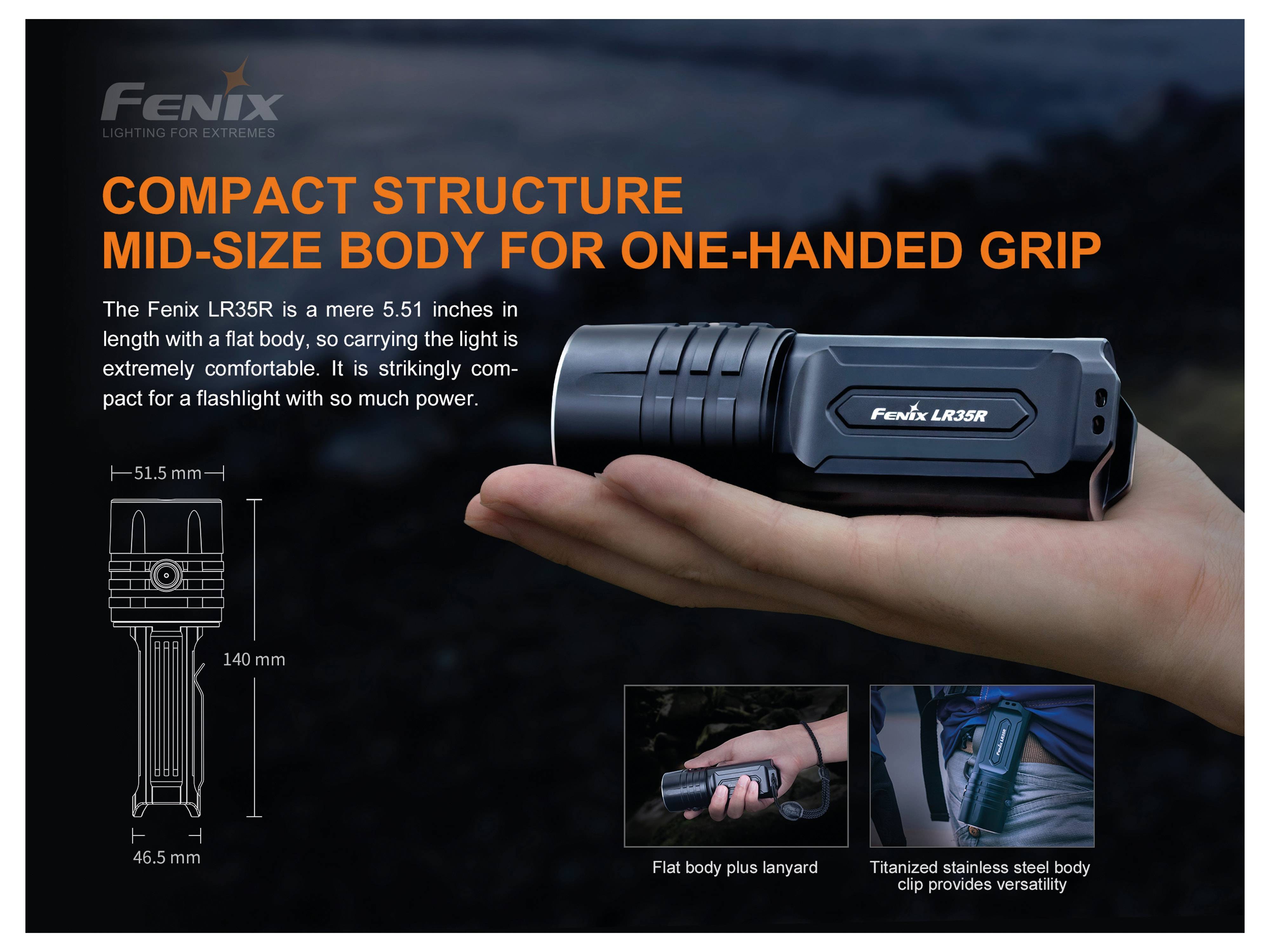 FENIX LED-Taschenlampe LR35R, 10.000 Lumen