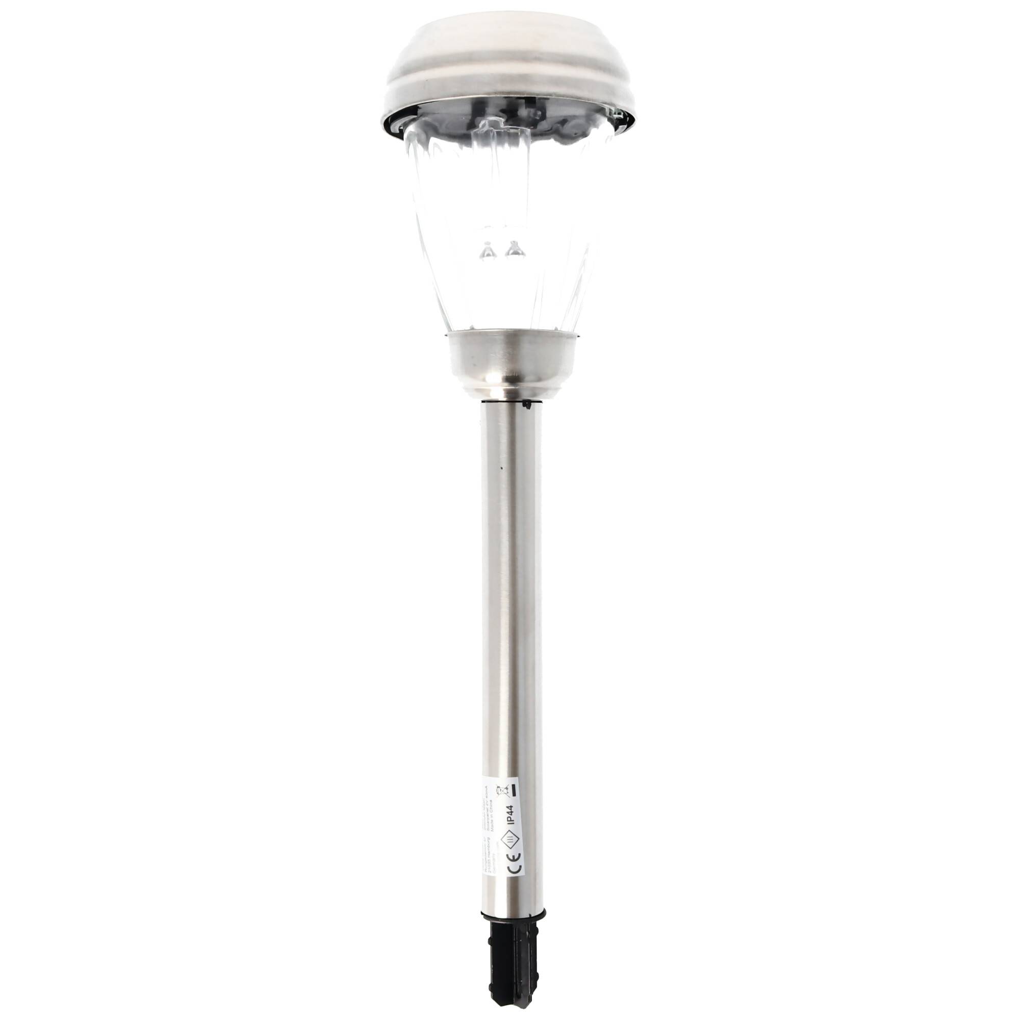4er Set LED Solar-Wegeleuchte mit bis zu 3 Lumen, rostfreier Edelstahl, mit Standard NiMH Akku, GL049EZ