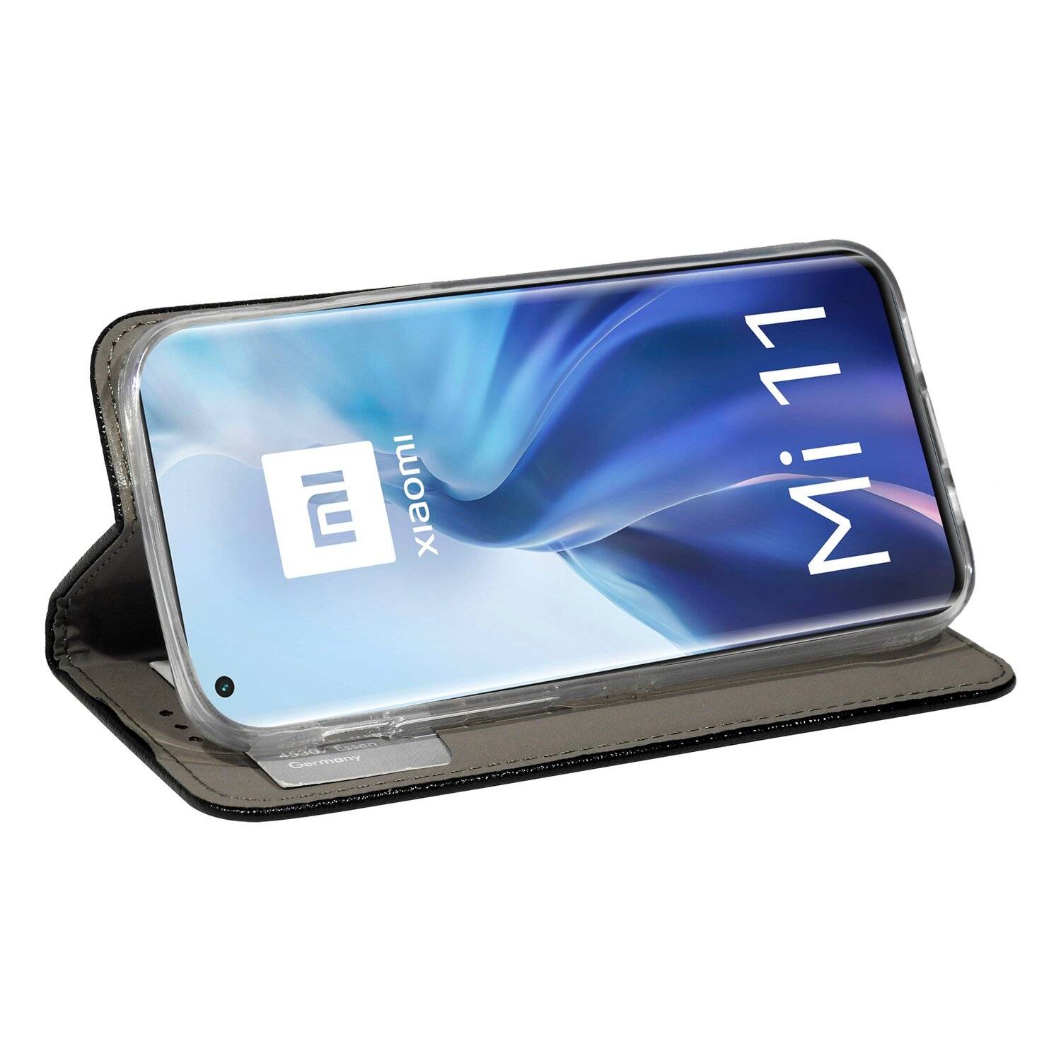 Buch Tasche "Smart" für XIAOMI MI 11 Handy Hülle Etui Brieftasche Schutzhülle mit Standfunktion, Kartenfach Schwarz