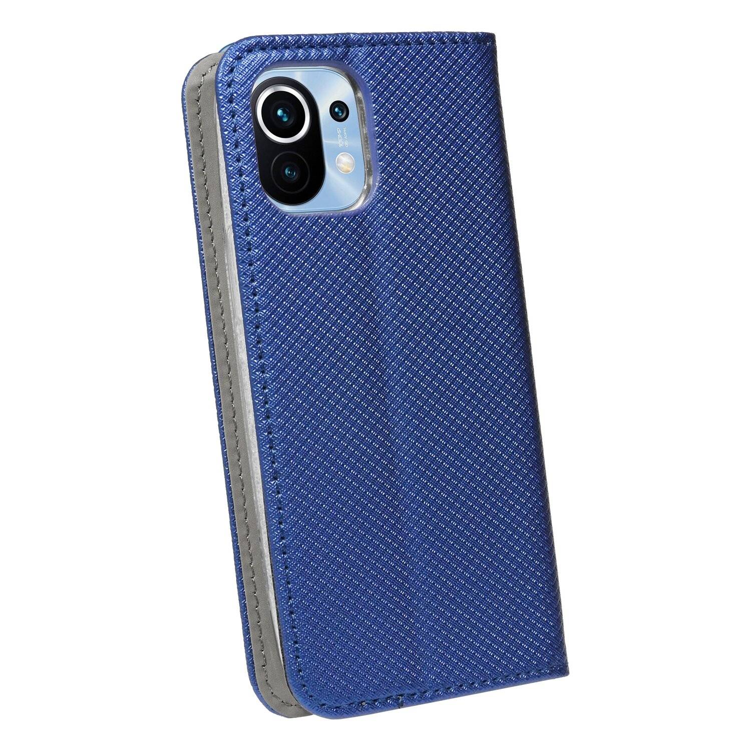 Buch Tasche "Smart" für XIAOMI MI 11 Handy Hülle Etui Brieftasche Schutzhülle mit Standfunktion, Kartenfach Blau