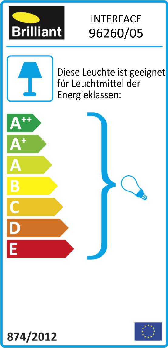 BRILLIANT Lampe Interface Außenwandleuchte 10x31cm Basis weiß | 1x A60, E27, 25W, geeignet für Normallampen (nicht enthalten) | Skala A++ bis E |