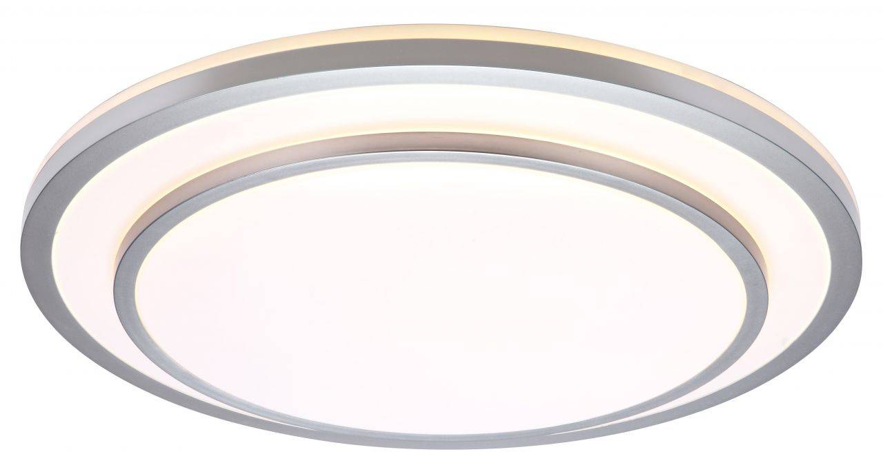 BRILLIANT Lampe Luciano LED Wand- und Deckenleuchte 28cm alu/weiß | 1x 12W LED integriert, (805lm, 3000K) bis E |