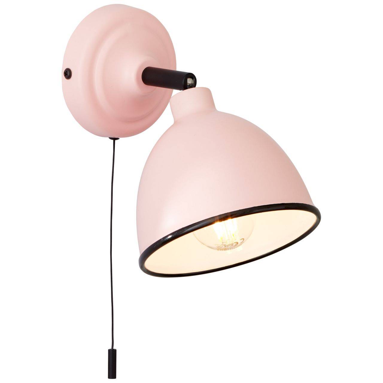 BRILLIANT Lampe Telio Wandleuchte Zugschalter ros1x D45, E14, 28W, geeignet für Tropfenlampen (nicht enthalten) | Mit Zugschalter