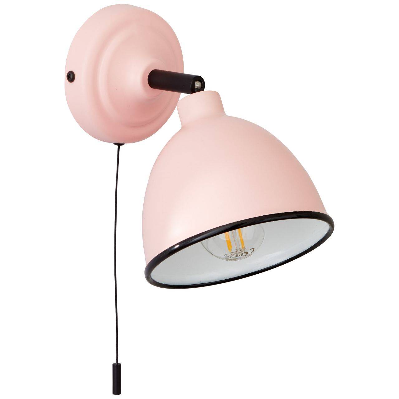 BRILLIANT Lampe Telio Wandleuchte Zugschalter ros1x D45, E14, 28W, geeignet für Tropfenlampen (nicht enthalten) | Mit Zugschalter