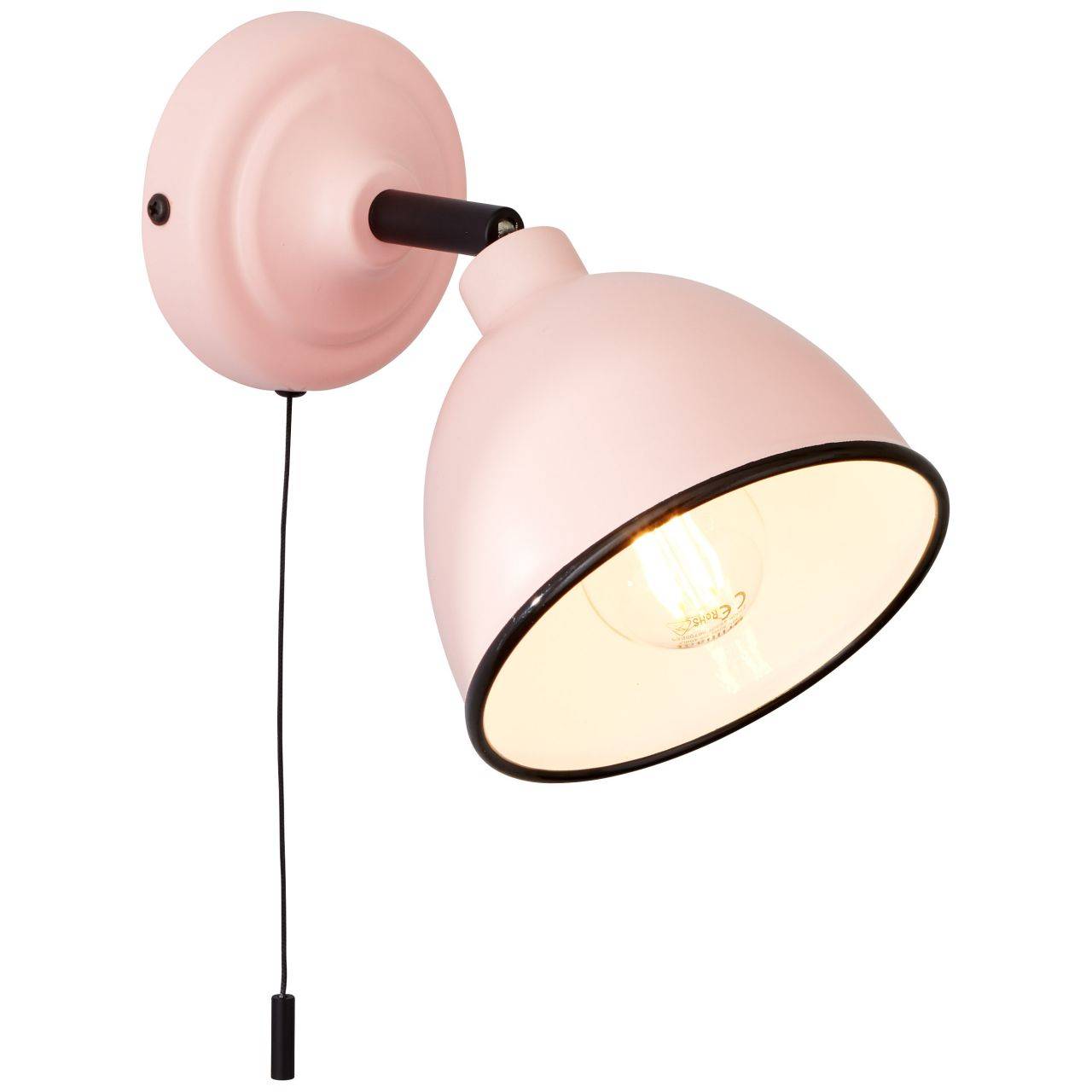 BRILLIANT Lampe Telio Wandleuchte Zugschalter ros1x D45, E14, 28W, geeignet für Tropfenlampen (nicht enthalten) | Mit Zugschalter