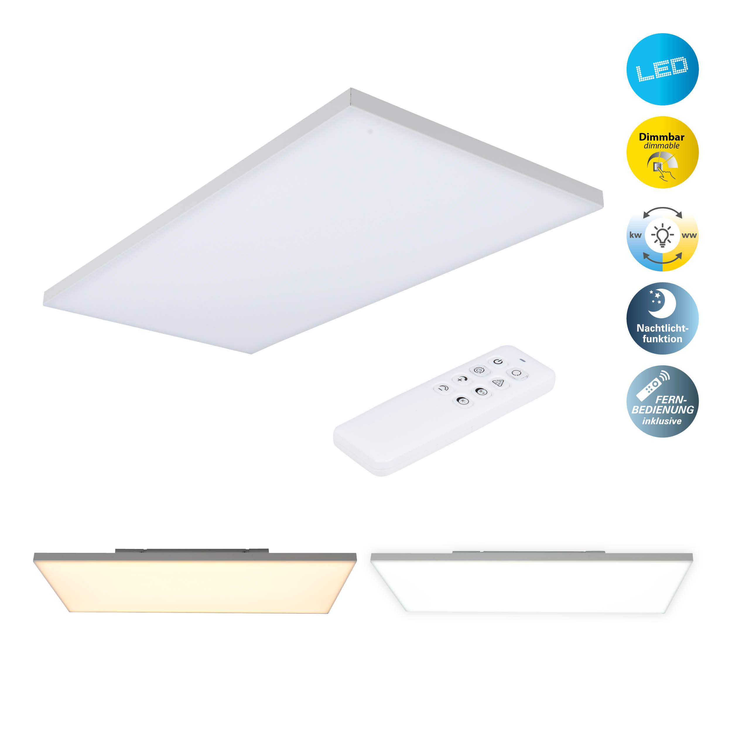 LED Panel-Deckenleuchte "CARENTE" l: 59,5cm - rahmenlos