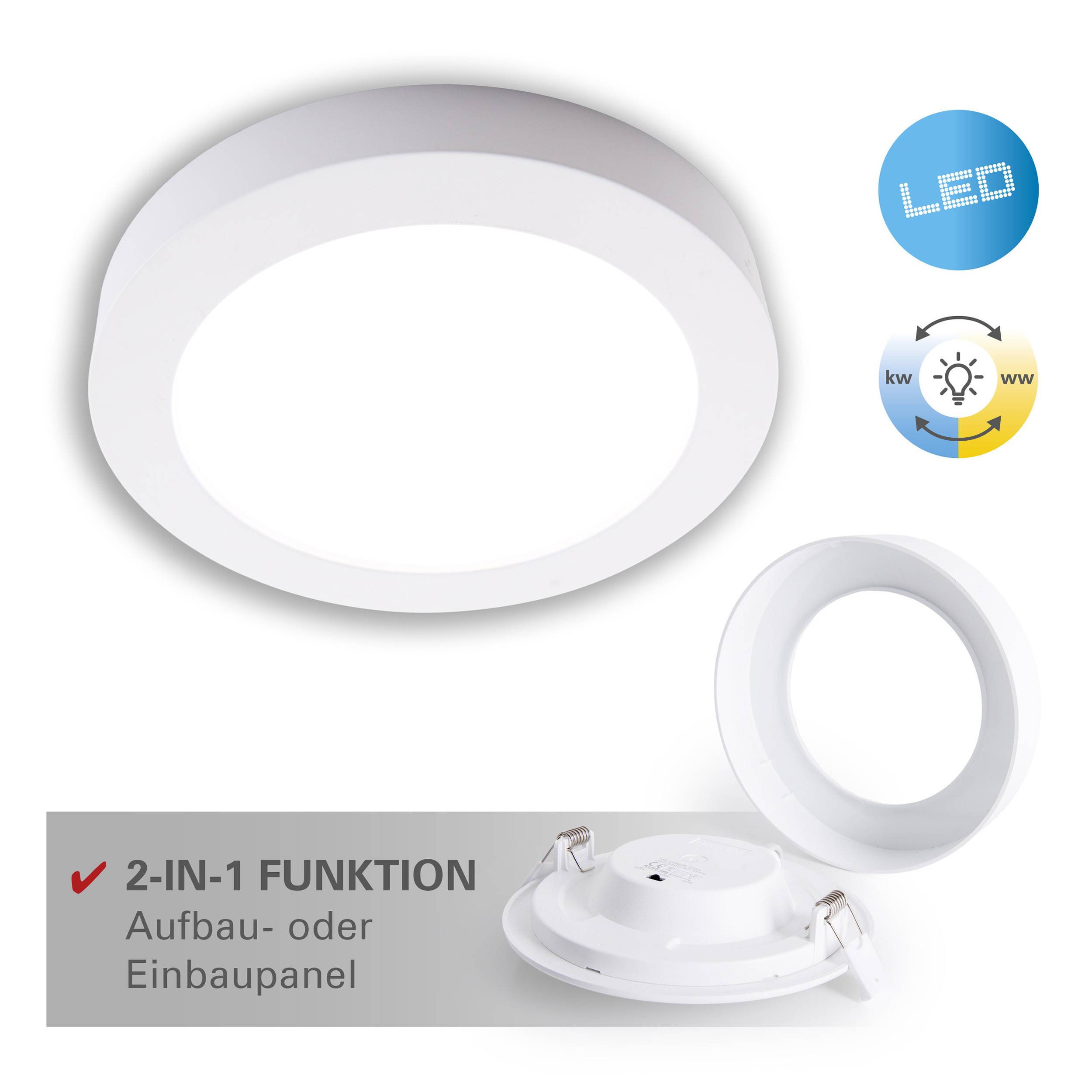 LED Ein-/Aufbauleuchte "KOMPLEX" D: 24,6cm