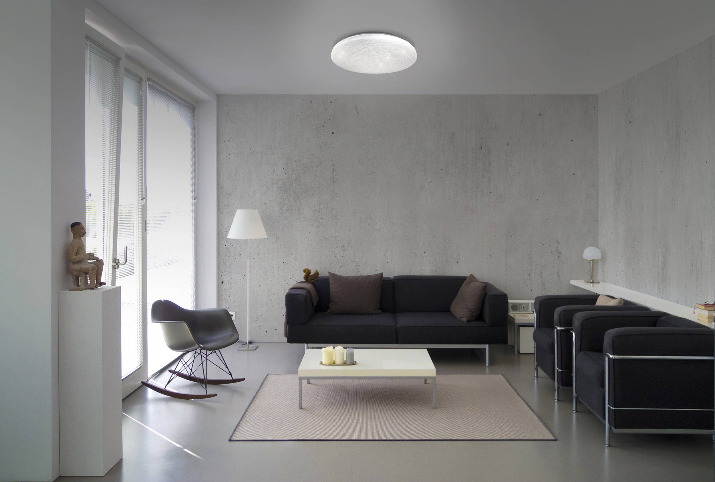 LED Deckenleuchte "POLARIS" d: 48cm Kristalleffekt