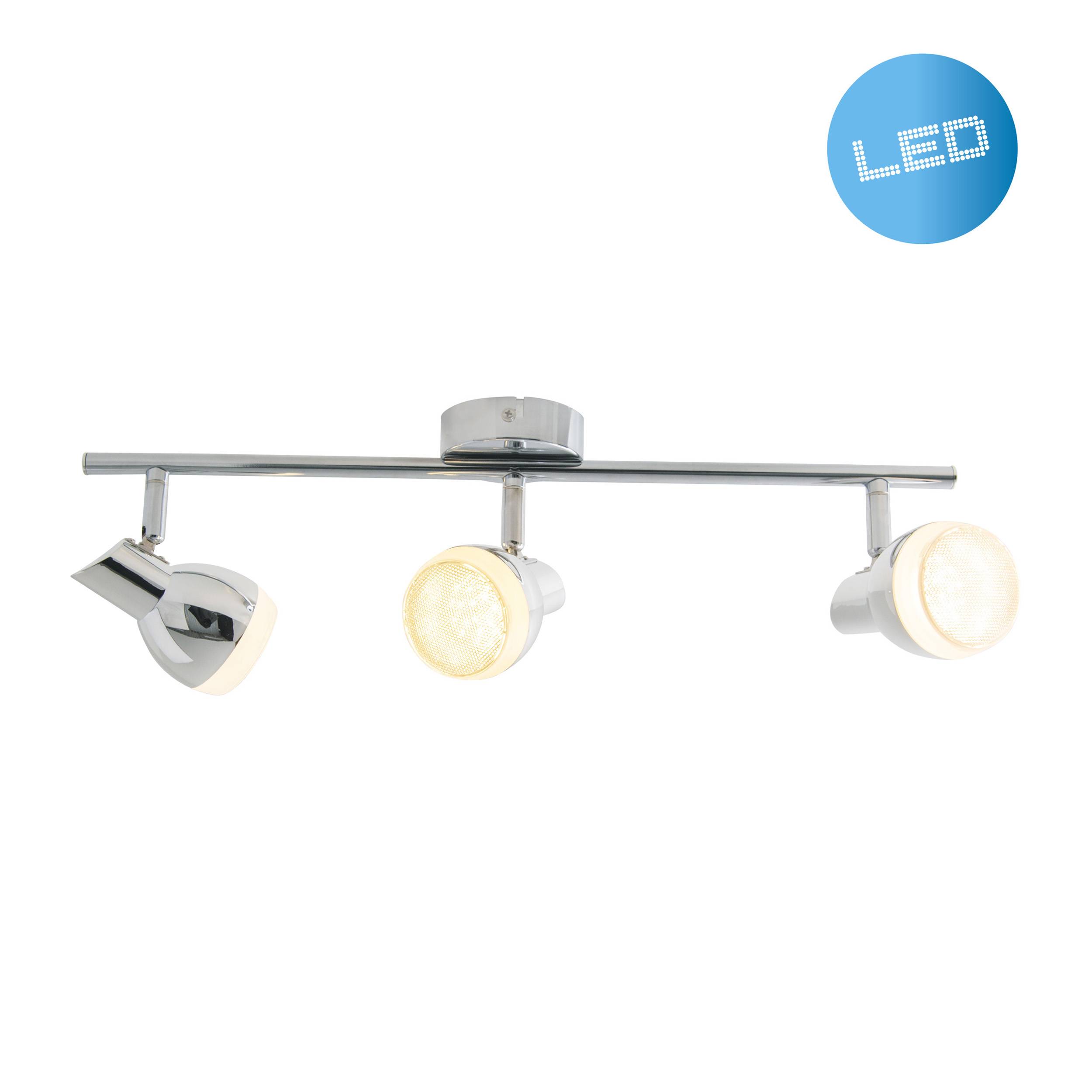 3er LED-Wand- u. Deckenschiene "CHROMEY" l:48cm