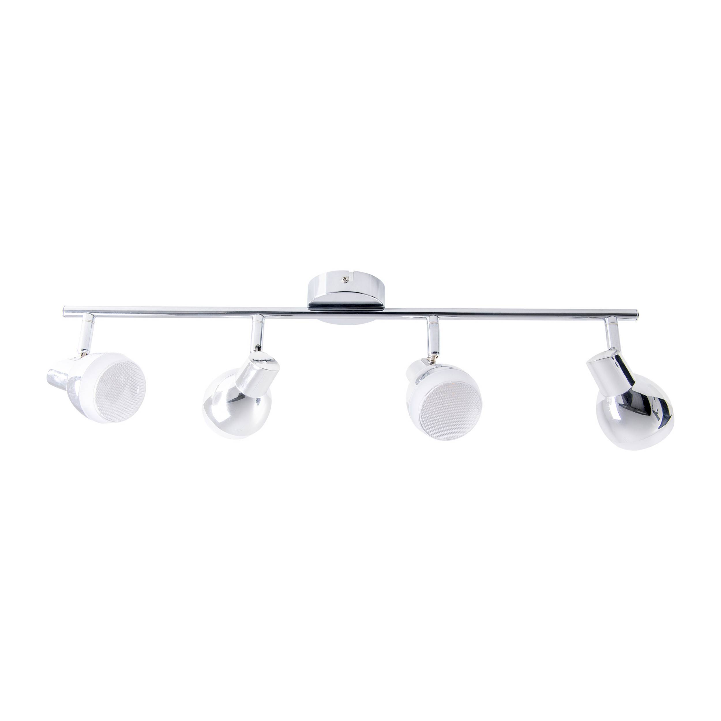 4er LED-Wand- u. Deckenschiene "Chromey"