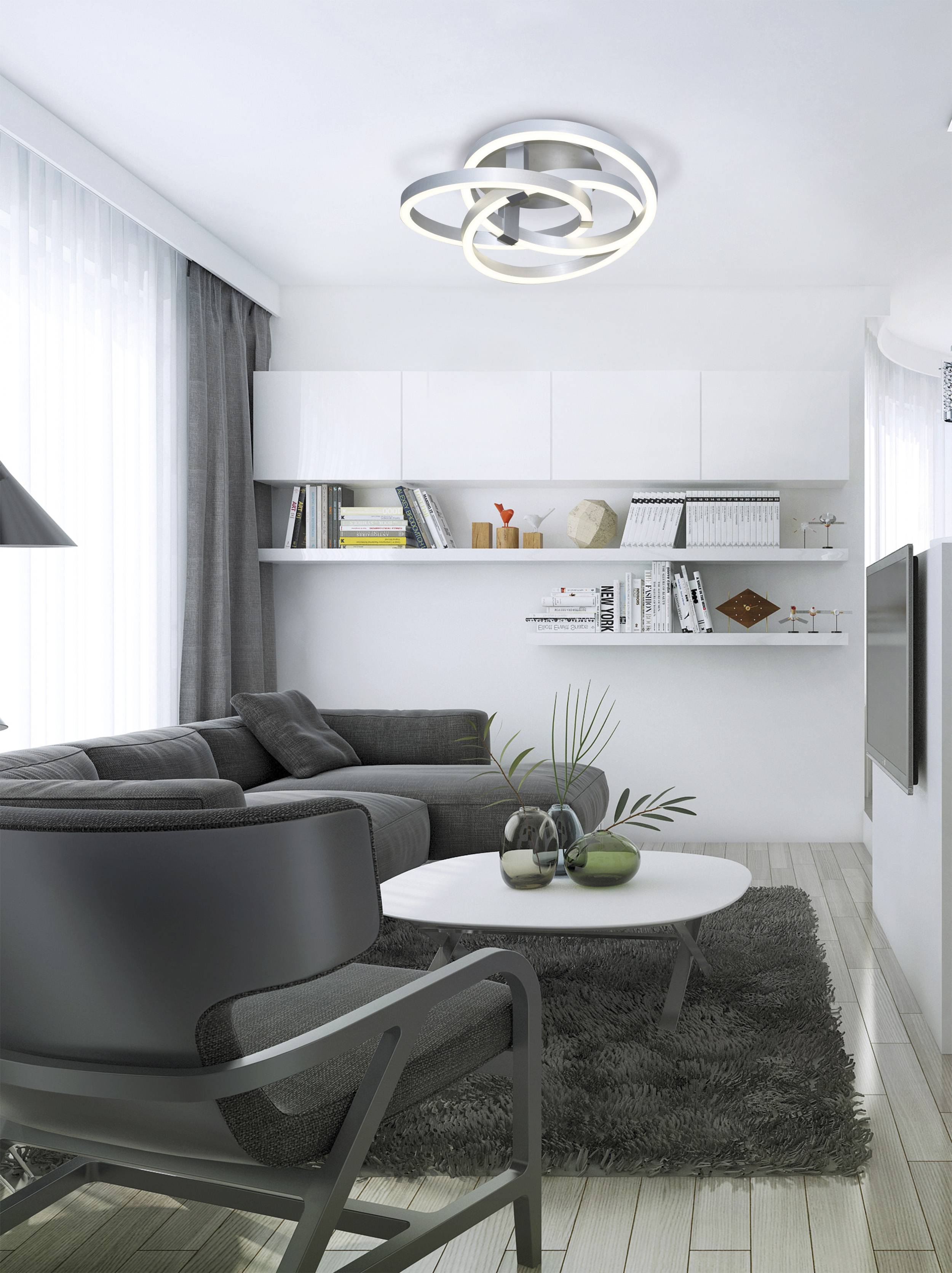 LED Deckenleuchte "DIVORA" Smart Home D: 58 cm