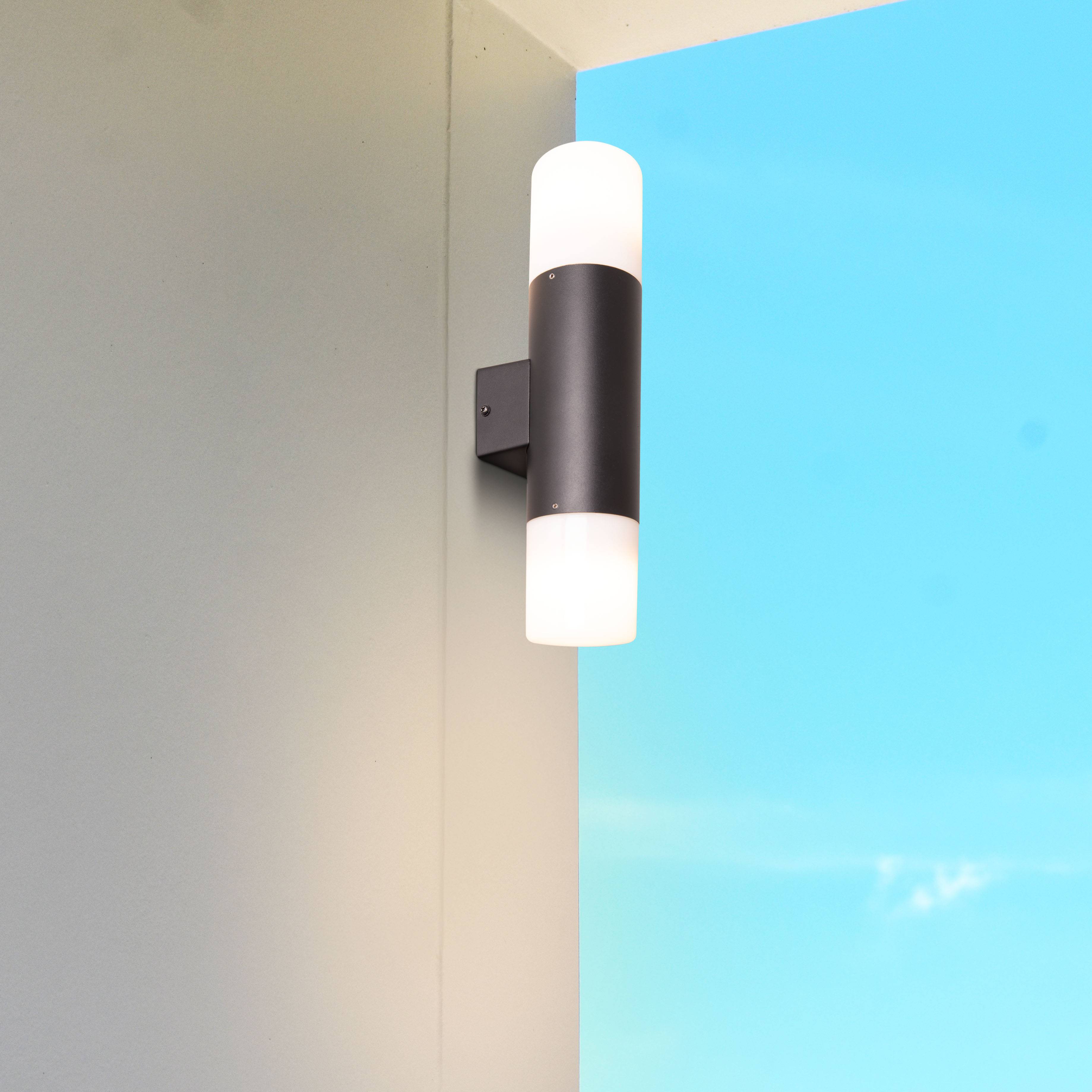 Außenwandleuchte "TORCIA" h: 32cm schwarz