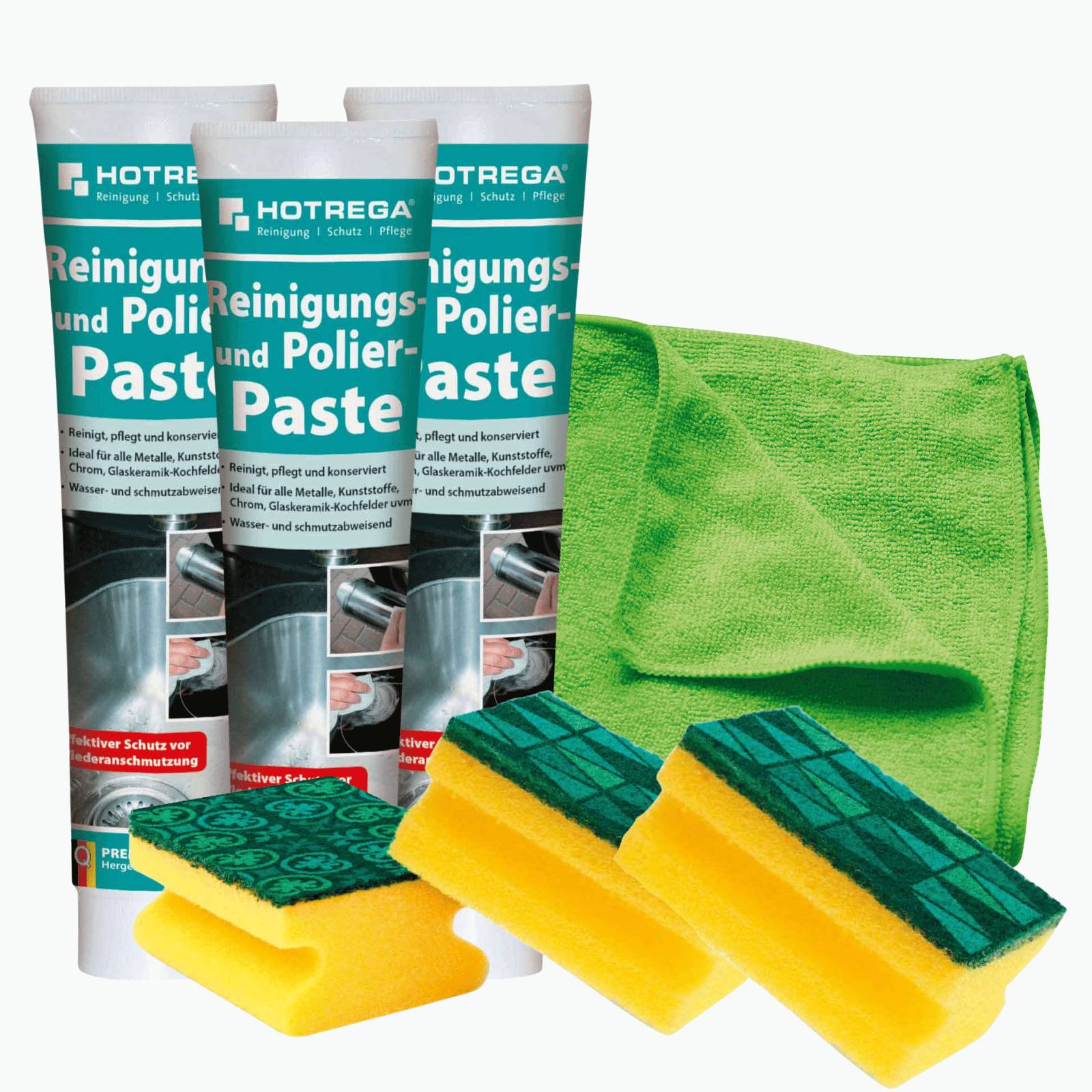 HOTREGA Reinigungs- und Polierpaste Set 7-teilig