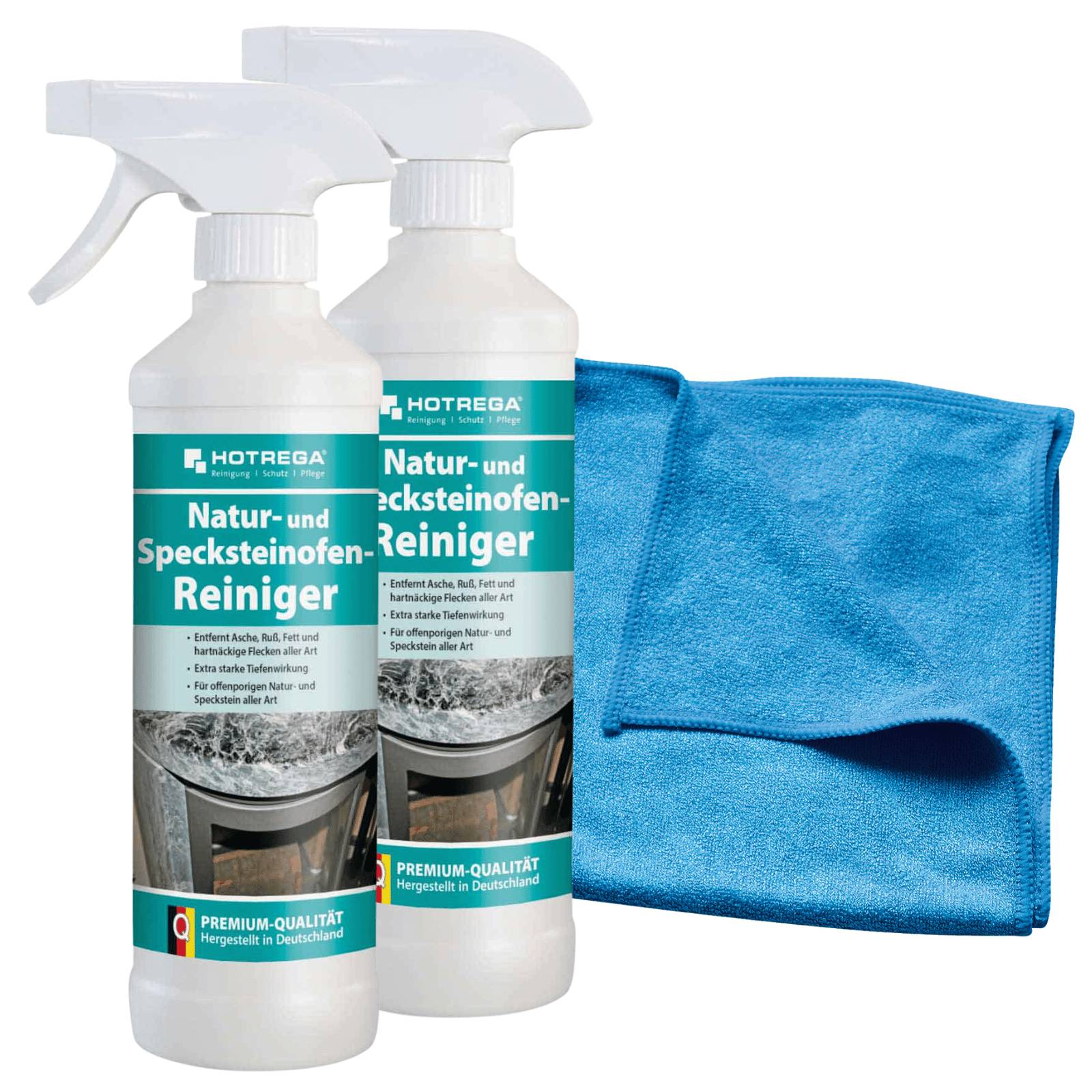 HOTREGA Natur und Specksteinofen Reiniger Set 3-teilig