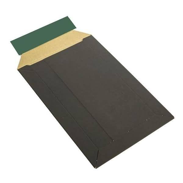 Vollpapptaschen schwarz 265x350x32mm Vollpappe Haftklebung VE=100 Stück