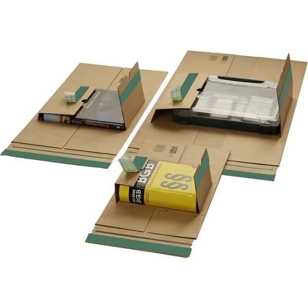 Faltkartons braun 323x480x105mm Wellpappe Haftklebung VE=20 Stück