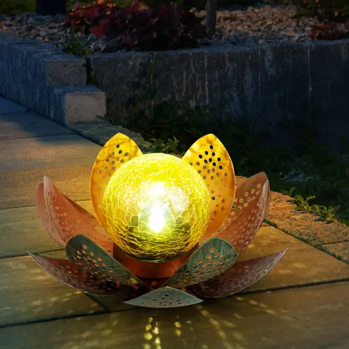 LED Garten Solar Lampe Tisch Leuchte Lotus Blume Deko Beleuchtung Balkon Hof Leuchte grün GOLD LED Garten Solar Lampe Tisch Leuchte Lotus Blume Deko Beleuchtung Balkon Hof Leuchte grün GOLD