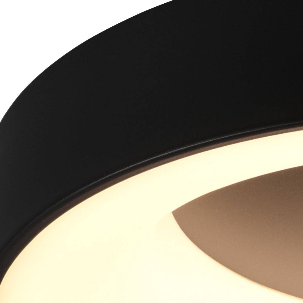LED Decken Lampe schwarz-matt SWITCH-DIMMER Leuchte rund Wohn Ess Schlaf Zimmer Beleuchtung rund