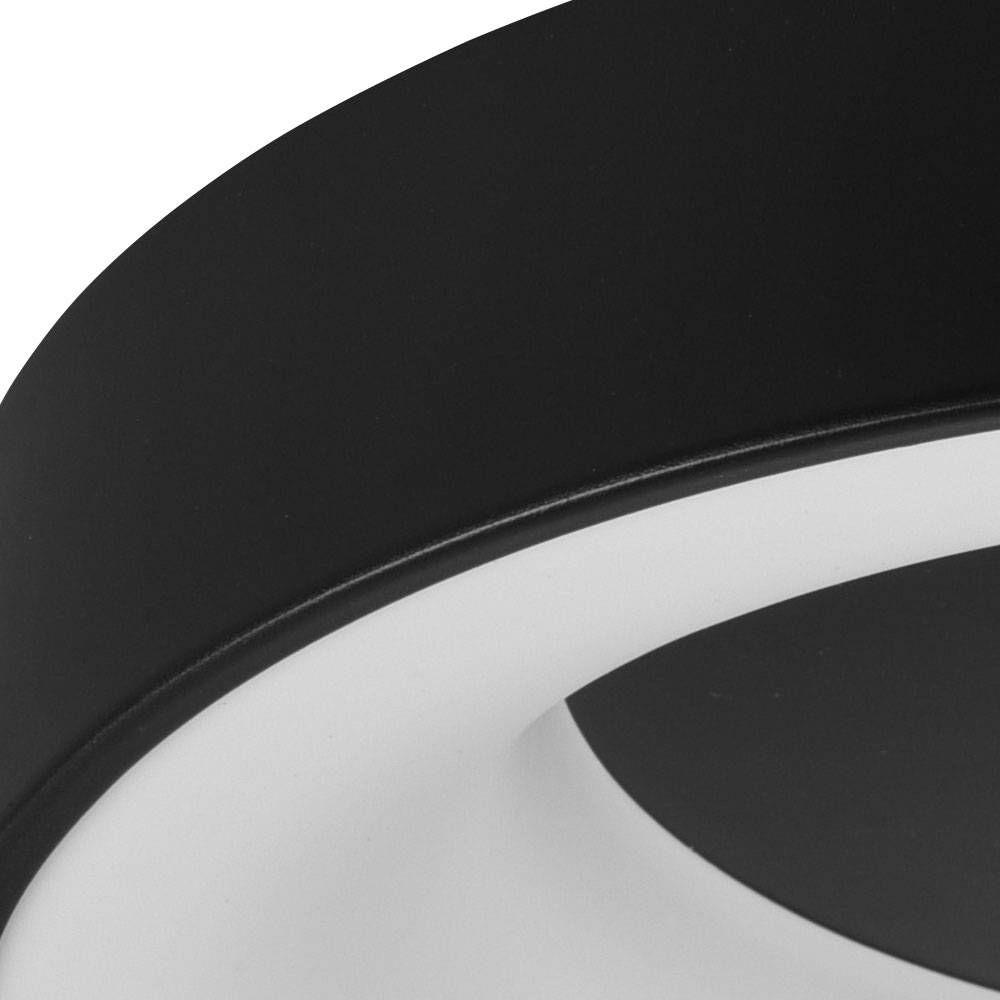LED Decken Lampe schwarz-matt SWITCH-DIMMER Leuchte rund Wohn Ess Schlaf Zimmer Beleuchtung rund