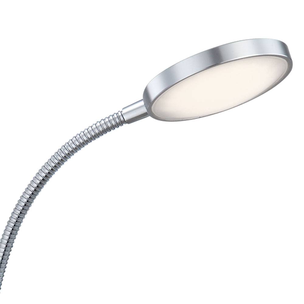 LED Klemm Lese Lampe Tisch Leuchte Ess Zimmer Beleuchtung Chrom Flexo Spot Strahler beweglich