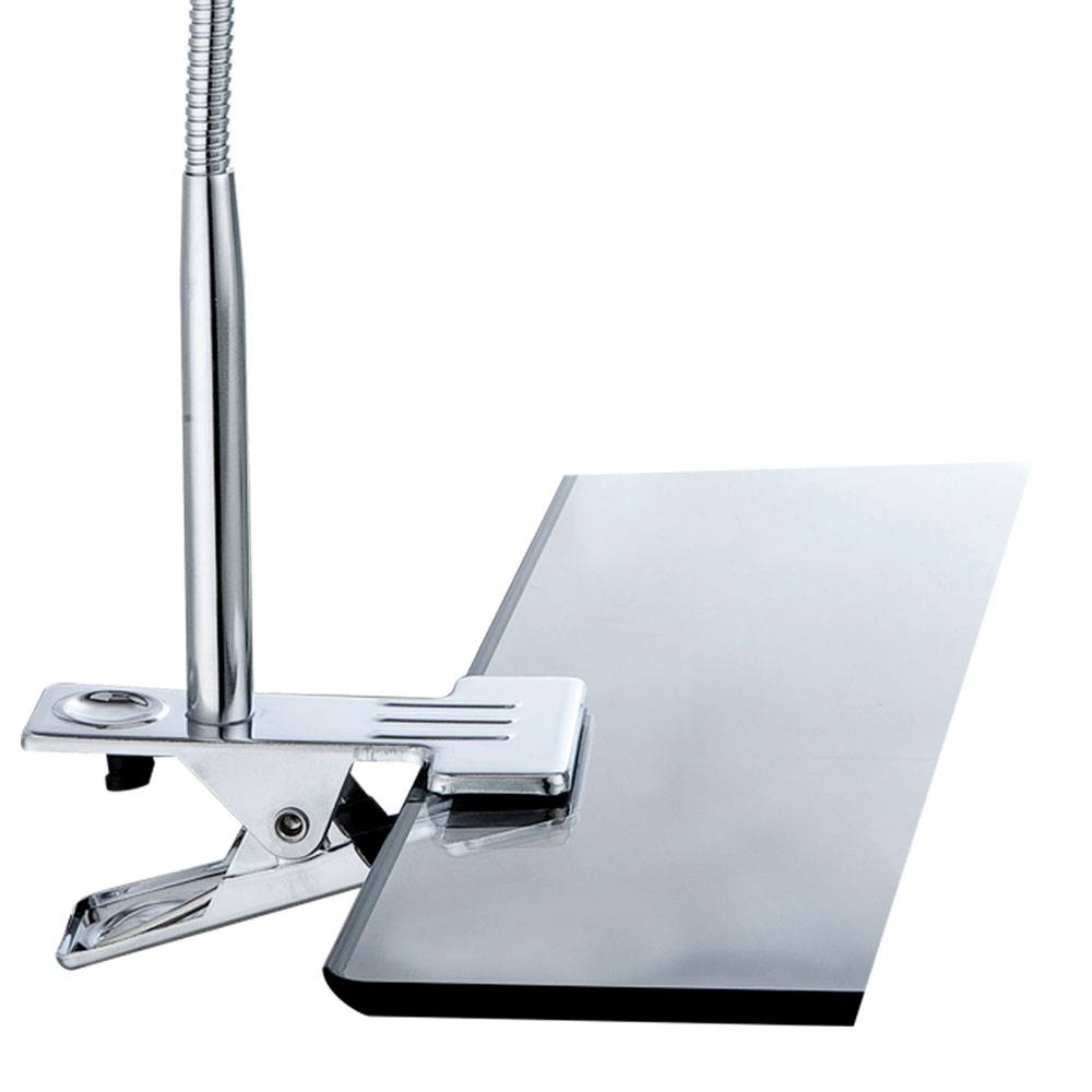 LED Klemm Lese Lampe Tisch Leuchte Ess Zimmer Beleuchtung Chrom Flexo Spot Strahler beweglich