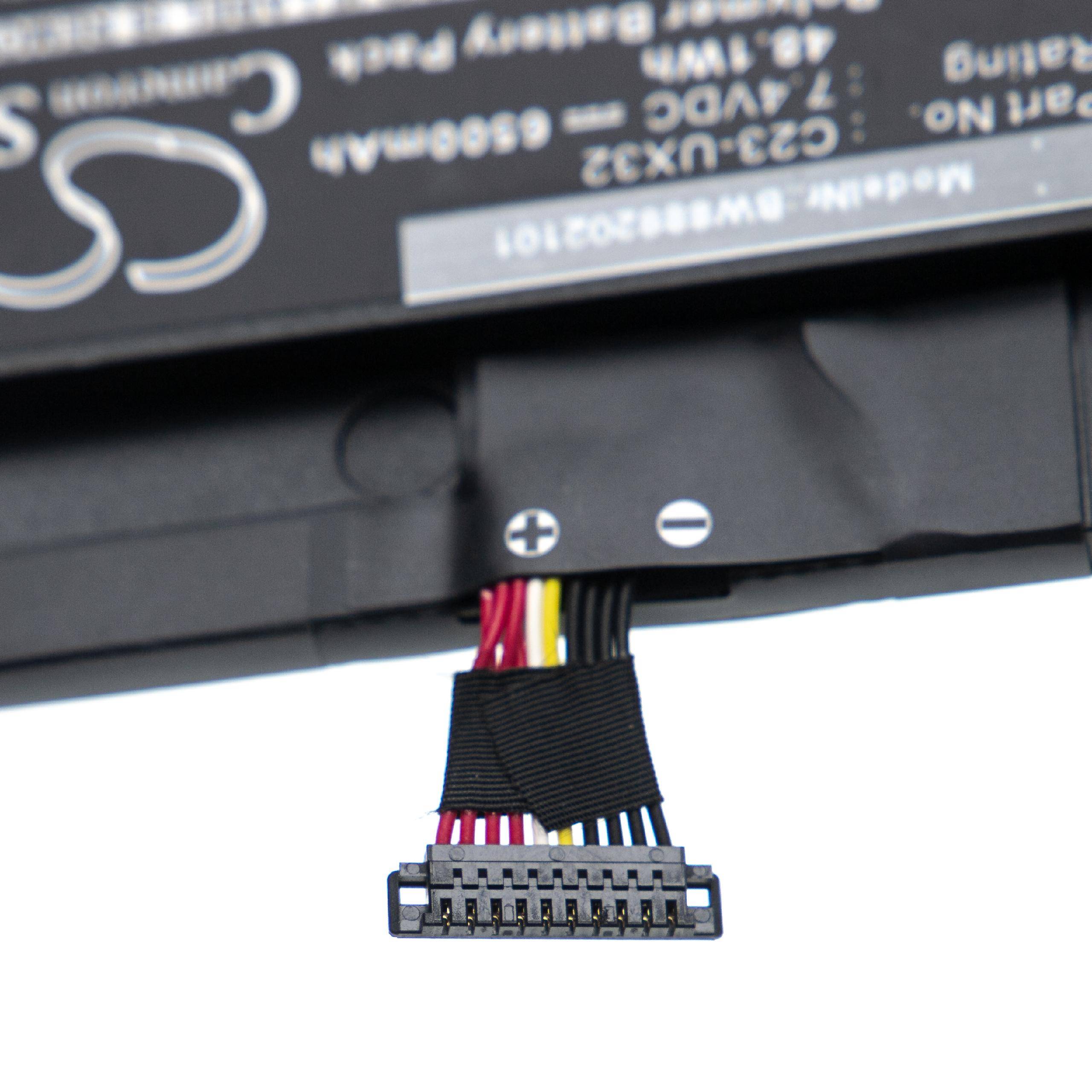 vhbw 1x Akku kompatibel mit Asus UX32A-BHI3N61, UX32A-1A, UX32A-DB31, UX32A-BHI5N59 Notebook (6500 mAh, 7,4 V, Li-Polymer)