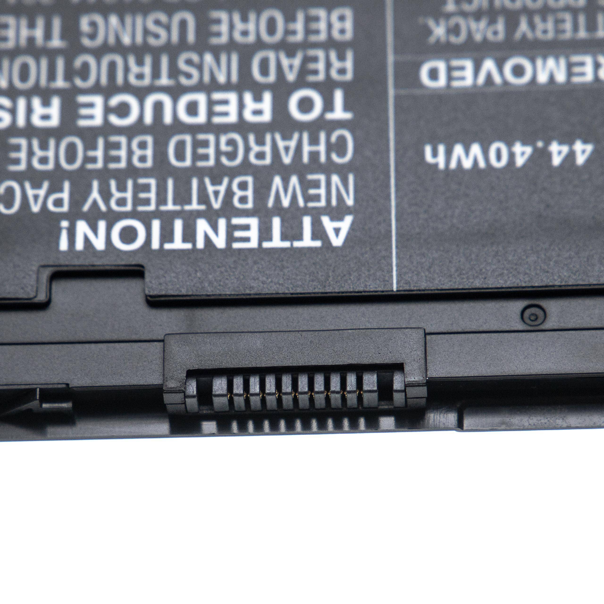 vhbw Akku Ersatz für Dell X01, WG6RP, YDN87, VFV59, WD52H, VPH5X, W57CV für Notebook (6000 mAh, 7,4 V, Li-Polymer)