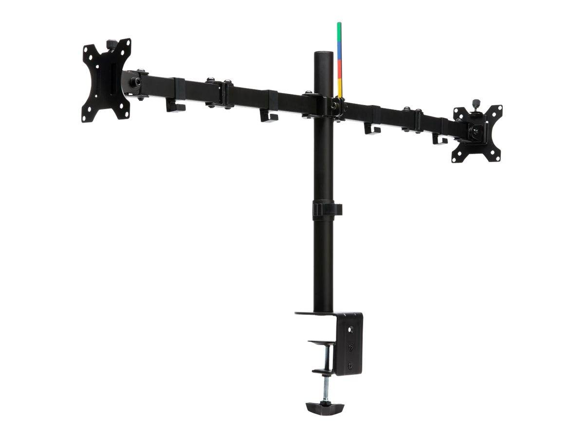Kensington SmartFit Ergo Dual Extended Monitor Arm - Befestigungskit - einstellbarer Arm - für 2 Monitore - Metall - Sch