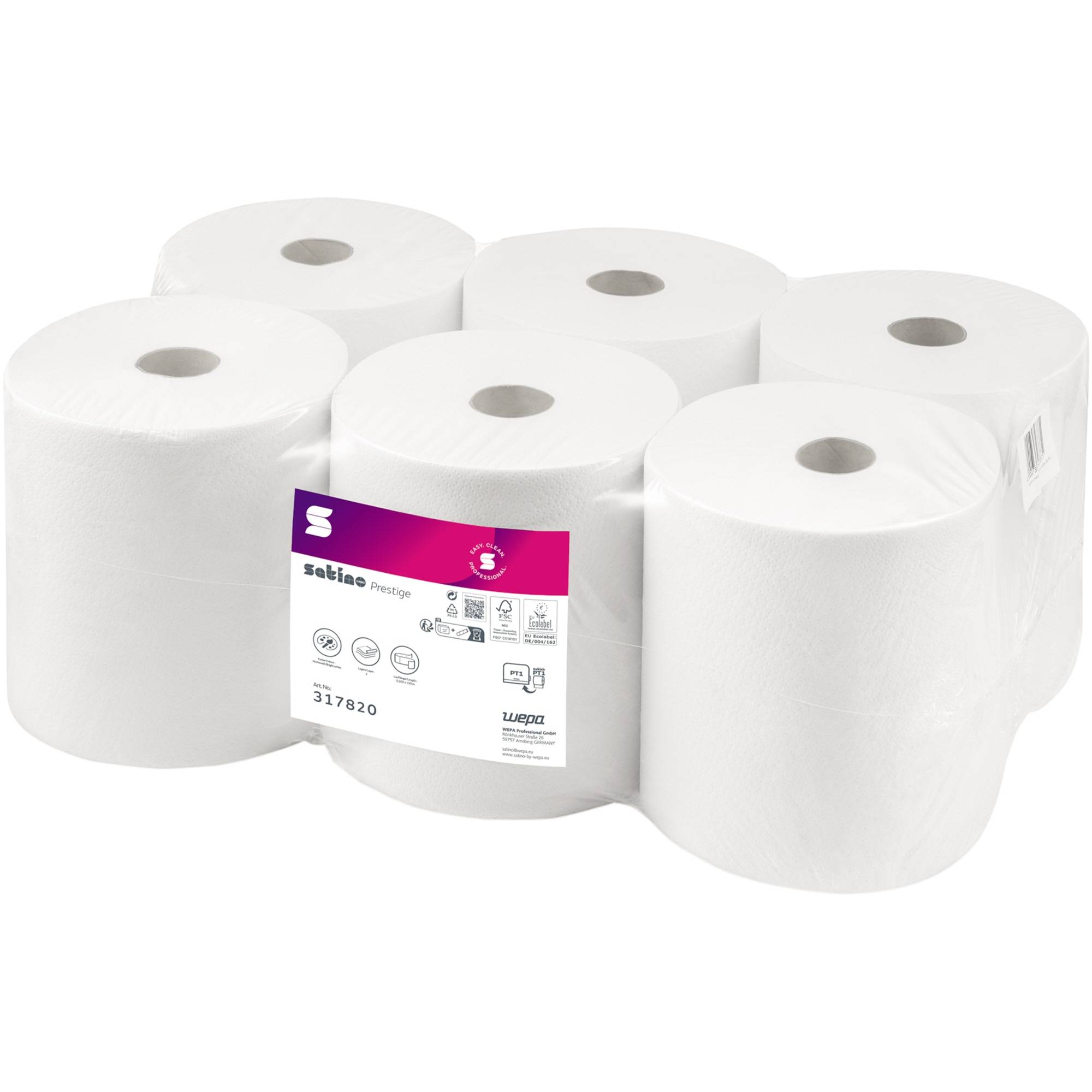 Satino Handtuchrolle 317820 150m 2lg hw 6 St./Pack