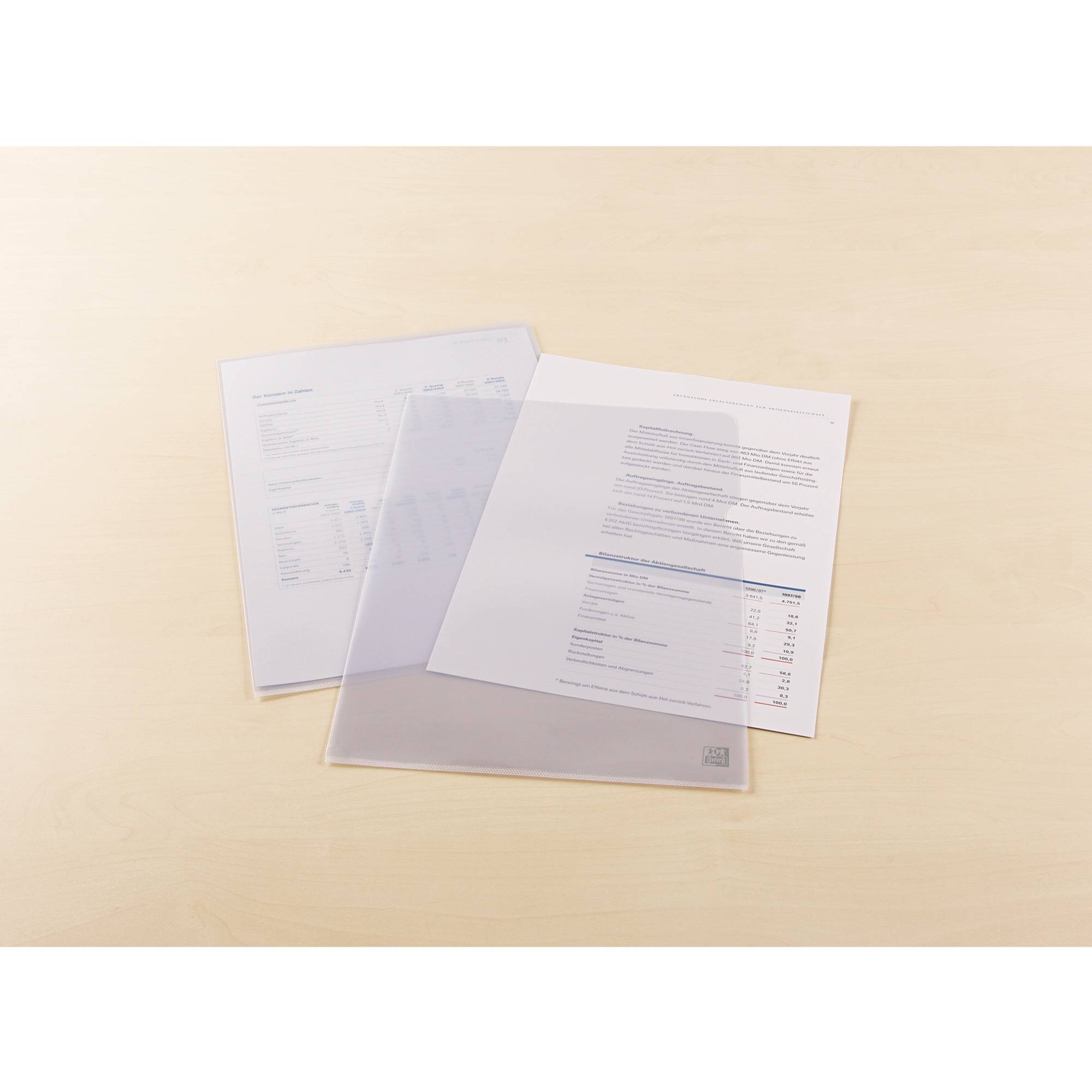 Oxford Sichthülle 100461003 A4 PVC seidenmatt 100 St./Pack.