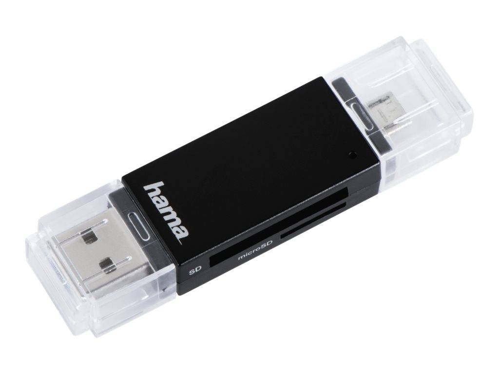 Hama ""Basic"" USB 2.0 OTG - Kartenleser (SD, microSD, SDHC, microSDHC, SDXC, microSDXC)