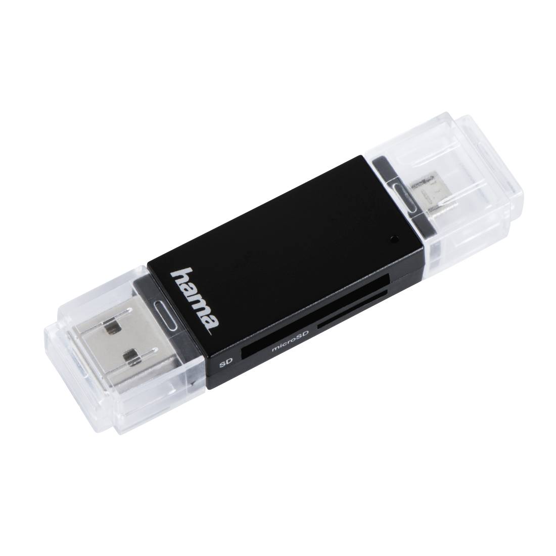 Hama ""Basic"" USB 2.0 OTG - Kartenleser (SD, microSD, SDHC, microSDHC, SDXC, microSDXC)