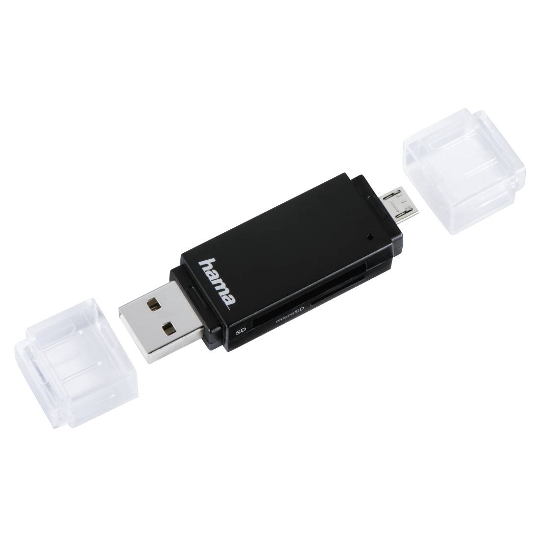 Hama ""Basic"" USB 2.0 OTG - Kartenleser (SD, microSD, SDHC, microSDHC, SDXC, microSDXC)