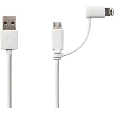 Nedis Daten-Ladekabel CCGP39400WT10 MicroB-Apple Lightning 1m ws
